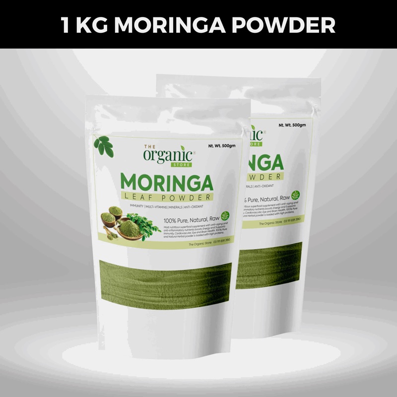 Moringa Oleifera Leaves Powder - 1 kg - Free Shipping (سوہانجنا)